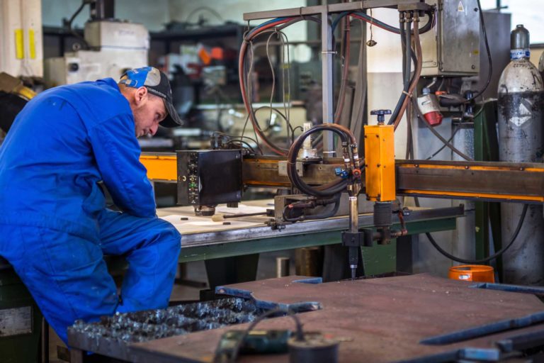 Worker in metal industry