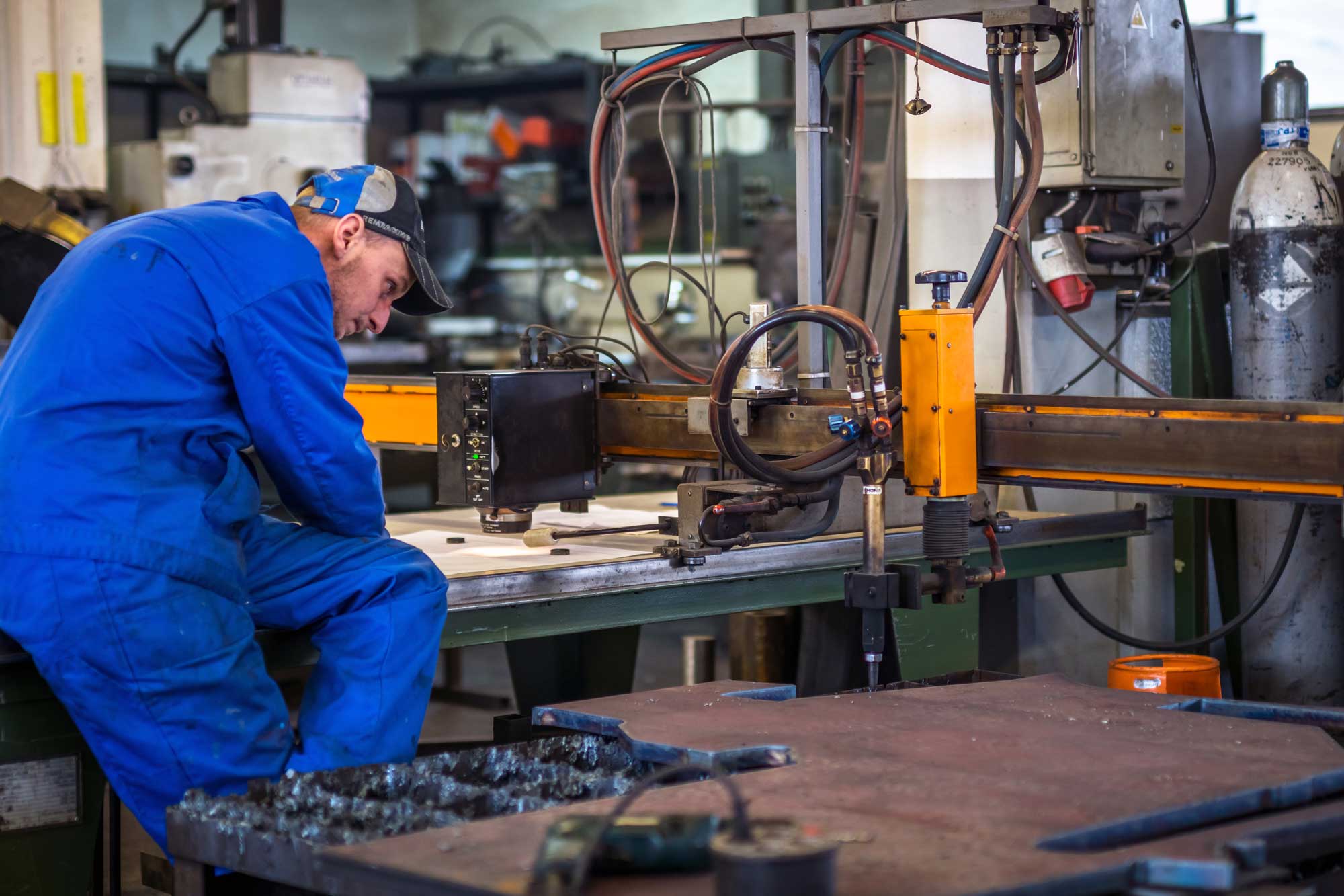 Worker in metal industry